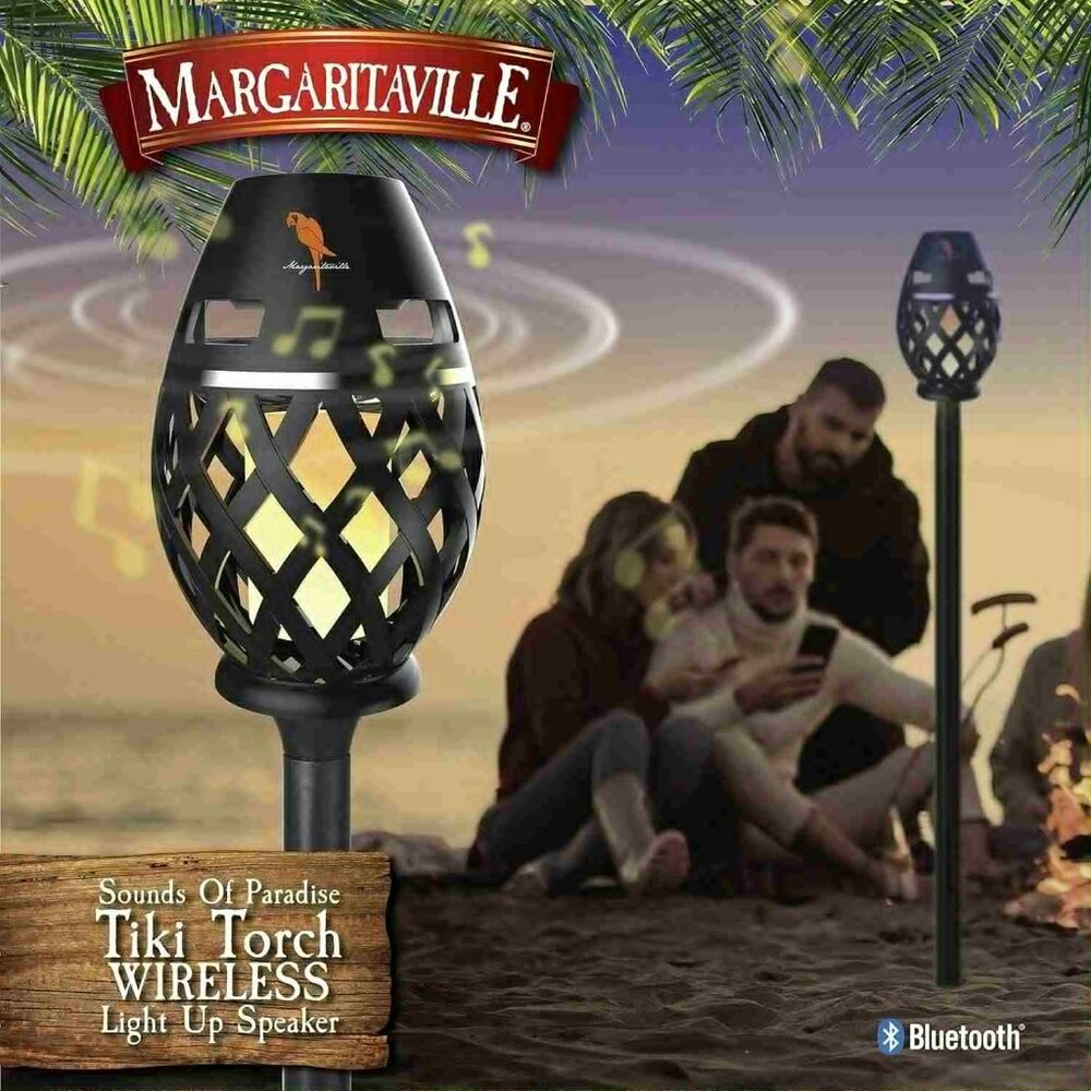 Margaritaville Sounds of Paradise Tiki Torch Bluetooth LED Light Up Speaker